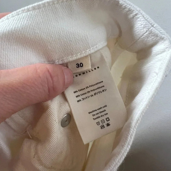 Simon Miller W013 Straight Leg Jeans Size 30 Ivory White High Rise Denim - Picture 12 of 12